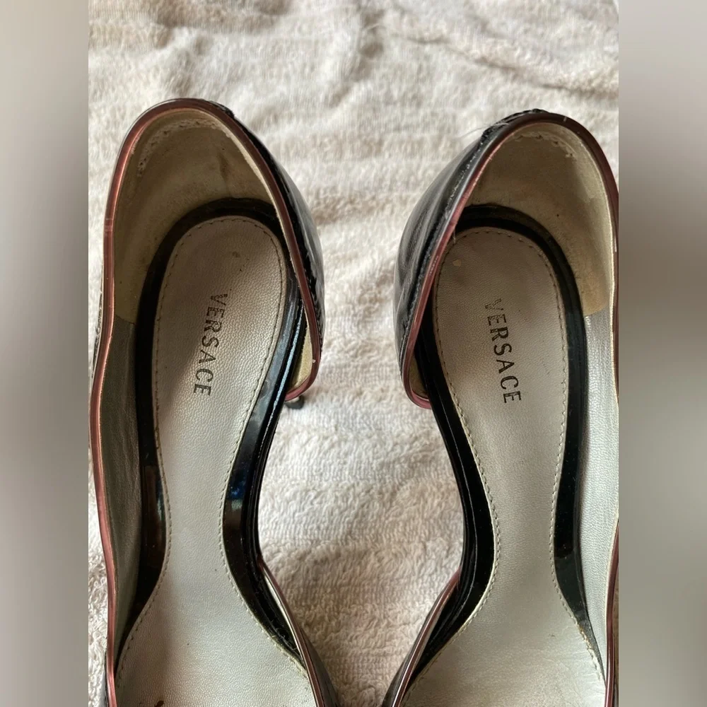 Versace Medusa heels size 7 37.5 black color - Picture 2 of 6